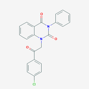 molecular formula C22H15ClN2O3 B5704948 1-[2-(4-chlorophenyl)-2-oxoethyl]-3-phenyl-2,4(1H,3H)-quinazolinedione 