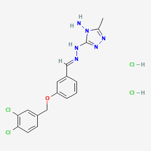 molecular formula C17H18Cl4N6O B5704962 3-[(3,4-dichlorobenzyl)oxy]benzaldehyde (4-amino-5-methyl-4H-1,2,4-triazol-3-yl)hydrazone dihydrochloride 