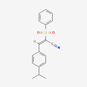 molecular formula C18H17NO2S B5704967 3-(4-isopropylphenyl)-2-(phenylsulfonyl)acrylonitrile 