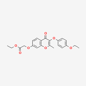 molecular formula C22H22O7 B5704988 ethyl {[3-(4-ethoxyphenoxy)-2-methyl-4-oxo-4H-chromen-7-yl]oxy}acetate 