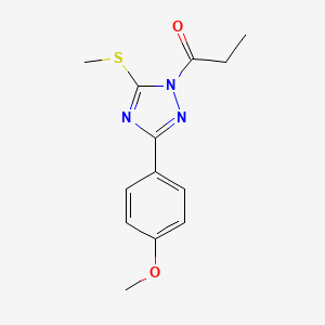 molecular formula C13H15N3O2S B5705003 3-(4-methoxyphenyl)-5-(methylthio)-1-propionyl-1H-1,2,4-triazole 
