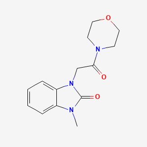 molecular formula C14H17N3O3 B5705012 1-methyl-3-[2-(4-morpholinyl)-2-oxoethyl]-1,3-dihydro-2H-benzimidazol-2-one 