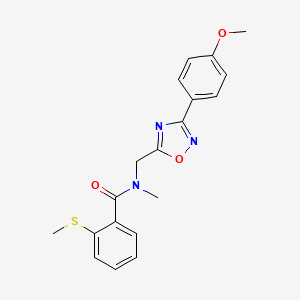 molecular formula C19H19N3O3S B5705026 N-{[3-(4-methoxyphenyl)-1,2,4-oxadiazol-5-yl]methyl}-N-methyl-2-(methylthio)benzamide 