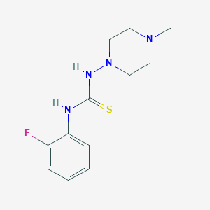 molecular formula C12H17FN4S B5705030 N-(2-fluorophenyl)-N'-(4-methyl-1-piperazinyl)thiourea 