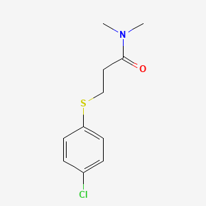 molecular formula C11H14ClNOS B5705068 3-[(4-chlorophenyl)thio]-N,N-dimethylpropanamide 