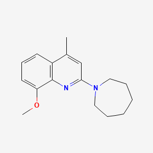 molecular formula C17H22N2O B5705082 2-(1-azepanyl)-8-methoxy-4-methylquinoline 