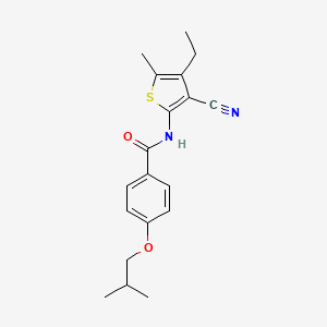 molecular formula C19H22N2O2S B5705090 N-(3-cyano-4-ethyl-5-methyl-2-thienyl)-4-isobutoxybenzamide 