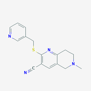 molecular formula C16H16N4S B5705091 6-methyl-2-[(3-pyridinylmethyl)thio]-5,6,7,8-tetrahydro-1,6-naphthyridine-3-carbonitrile 