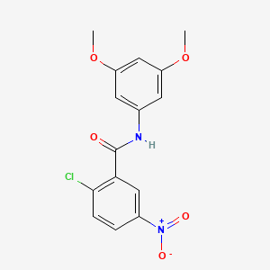 molecular formula C15H13ClN2O5 B5705092 2-chloro-N-(3,5-dimethoxyphenyl)-5-nitrobenzamide 