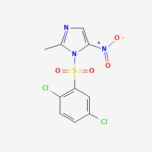 molecular formula C10H7Cl2N3O4S B5705106 1-[(2,5-dichlorophenyl)sulfonyl]-2-methyl-5-nitro-1H-imidazole 