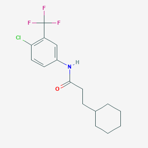 molecular formula C16H19ClF3NO B5705124 N-[4-chloro-3-(trifluoromethyl)phenyl]-3-cyclohexylpropanamide 