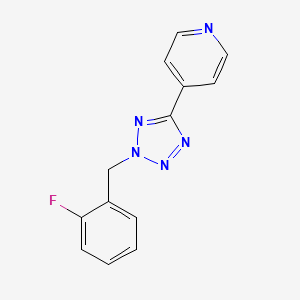 molecular formula C13H10FN5 B5705127 4-[2-(2-fluorobenzyl)-2H-tetrazol-5-yl]pyridine 