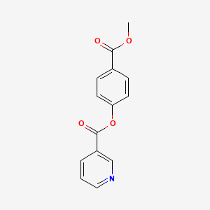 molecular formula C14H11NO4 B5705133 4-(methoxycarbonyl)phenyl nicotinate 
