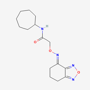 molecular formula C15H22N4O3 B5705140 N-cycloheptyl-2-[(6,7-dihydro-2,1,3-benzoxadiazol-4(5H)-ylideneamino)oxy]acetamide 