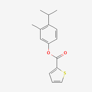 molecular formula C15H16O2S B5705146 4-isopropyl-3-methylphenyl 2-thiophenecarboxylate 