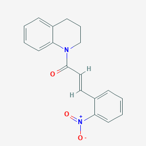 molecular formula C18H16N2O3 B5705147 1-[3-(2-nitrophenyl)acryloyl]-1,2,3,4-tetrahydroquinoline 