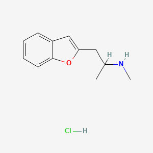 molecular formula C12H16ClNO B570516 2-(2-(甲基氨基)丙基)苯并呋喃盐酸盐 CAS No. 100389-74-0
