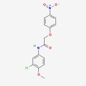 molecular formula C15H13ClN2O5 B5705169 N-(3-chloro-4-methoxyphenyl)-2-(4-nitrophenoxy)acetamide 