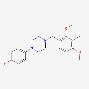 molecular formula C20H25FN2O2 B5705175 1-(2,4-dimethoxy-3-methylbenzyl)-4-(4-fluorophenyl)piperazine 