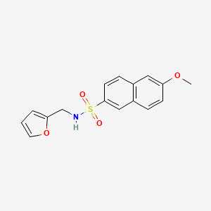 molecular formula C16H15NO4S B5705191 N-(2-furylmethyl)-6-methoxy-2-naphthalenesulfonamide 