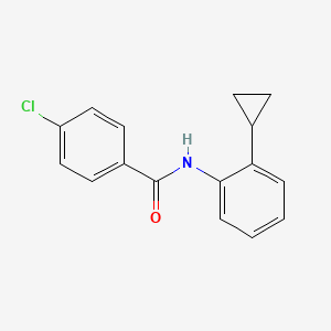molecular formula C16H14ClNO B5705194 4-chloro-N-(2-cyclopropylphenyl)benzamide 