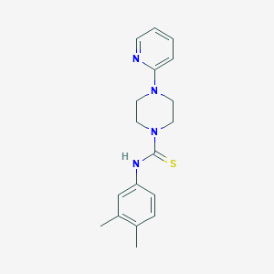 molecular formula C18H22N4S B5705206 N-(3,4-dimethylphenyl)-4-(2-pyridinyl)-1-piperazinecarbothioamide 