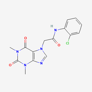 molecular formula C15H14ClN5O3 B5705229 N-(2-chlorophenyl)-2-(1,3-dimethyl-2,6-dioxo-1,2,3,6-tetrahydro-7H-purin-7-yl)acetamide 
