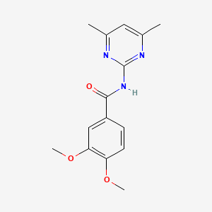 molecular formula C15H17N3O3 B5705241 N-(4,6-dimethyl-2-pyrimidinyl)-3,4-dimethoxybenzamide 