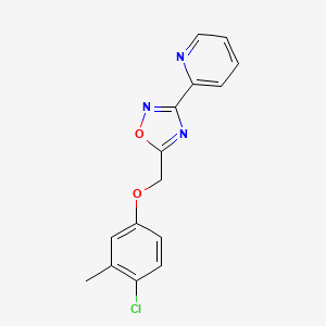 2-{5-[(4-chloro-3-methylphenoxy)methyl]-1,2,4-oxadiazol-3-yl}pyridine
