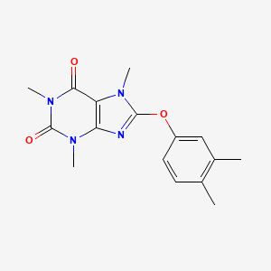 molecular formula C16H18N4O3 B5705257 8-(3,4-dimethylphenoxy)-1,3,7-trimethyl-3,7-dihydro-1H-purine-2,6-dione 