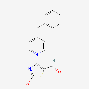 molecular formula C16H12N2O2S B5705272 4-(4-benzyl-1-pyridiniumyl)-5-formyl-1,3-thiazol-2-olate CAS No. 5261-09-6