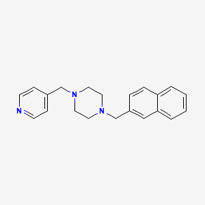 molecular formula C21H23N3 B5705278 1-(2-naphthylmethyl)-4-(4-pyridinylmethyl)piperazine 