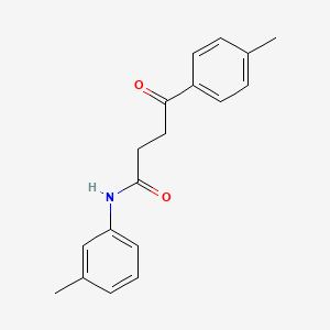 molecular formula C18H19NO2 B5705285 N-(3-methylphenyl)-4-(4-methylphenyl)-4-oxobutanamide 