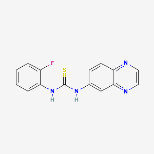 molecular formula C15H11FN4S B5705302 N-(2-fluorophenyl)-N'-6-quinoxalinylthiourea 