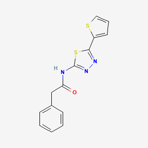 molecular formula C14H11N3OS2 B5705311 2-phenyl-N-[5-(2-thienyl)-1,3,4-thiadiazol-2-yl]acetamide 