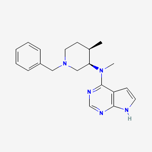molecular formula C20H25N5 B570532 N-((3R,4R)-1-苄基-4-甲基哌啶-3-基)-N-甲基-7H-吡咯并[2,3-d]嘧啶-4-胺 CAS No. 477600-73-0