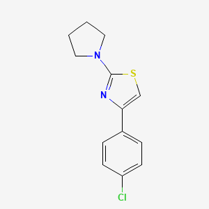 molecular formula C13H13ClN2S B5705320 4-(4-chlorophenyl)-2-(1-pyrrolidinyl)-1,3-thiazole 