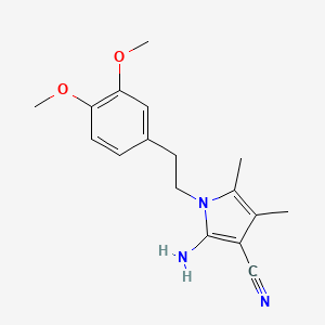 2-amino-1-[2-(3,4-dimethoxyphenyl)ethyl]-4,5-dimethyl-1H-pyrrole-3-carbonitrile