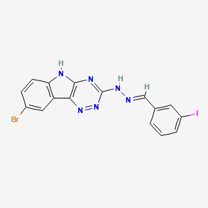 molecular formula C16H10BrIN6 B5705373 3-iodobenzaldehyde (8-bromo-5H-[1,2,4]triazino[5,6-b]indol-3-yl)hydrazone 