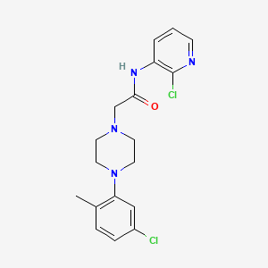 molecular formula C18H20Cl2N4O B5705378 2-[4-(5-chloro-2-methylphenyl)-1-piperazinyl]-N-(2-chloro-3-pyridinyl)acetamide 