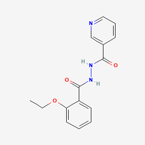 molecular formula C15H15N3O3 B5705383 N'-(2-ethoxybenzoyl)nicotinohydrazide 