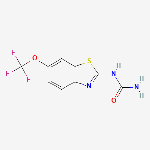 molecular formula C9H6F3N3O2S B570539 利鲁唑 CAS No. 1456696-94-8