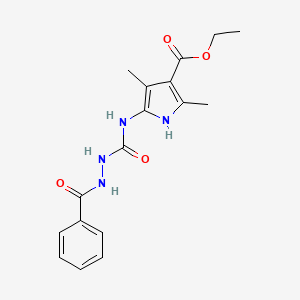 molecular formula C17H20N4O4 B5705394 ethyl 5-{[(2-benzoylhydrazino)carbonyl]amino}-2,4-dimethyl-1H-pyrrole-3-carboxylate 