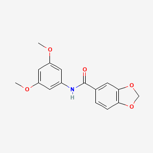 molecular formula C16H15NO5 B5705399 N-(3,5-dimethoxyphenyl)-1,3-benzodioxole-5-carboxamide 