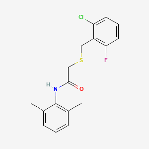 molecular formula C17H17ClFNOS B5705454 2-[(2-chloro-6-fluorobenzyl)thio]-N-(2,6-dimethylphenyl)acetamide 