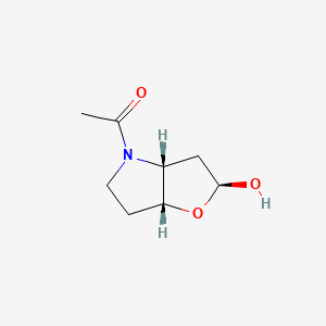 B570546 1-((2S,3AR,6aR)-2-hydroxytetrahydro-2H-furo[3,2-b]pyrrol-4(5H)-yl)ethanone CAS No. 116050-86-3