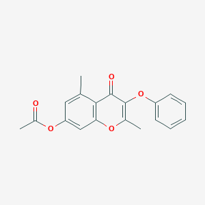 molecular formula C19H16O5 B5705472 2,5-dimethyl-4-oxo-3-phenoxy-4H-chromen-7-yl acetate 