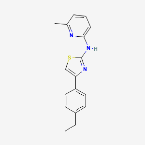 molecular formula C17H17N3S B5705505 N-[4-(4-ethylphenyl)-1,3-thiazol-2-yl]-6-methyl-2-pyridinamine 
