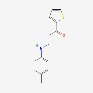 molecular formula C14H15NOS B5705507 3-[(4-methylphenyl)amino]-1-(2-thienyl)-1-propanone 