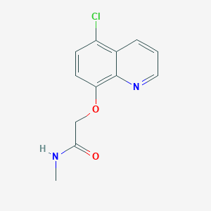molecular formula C12H11ClN2O2 B5705511 2-[(5-chloro-8-quinolinyl)oxy]-N-methylacetamide 
